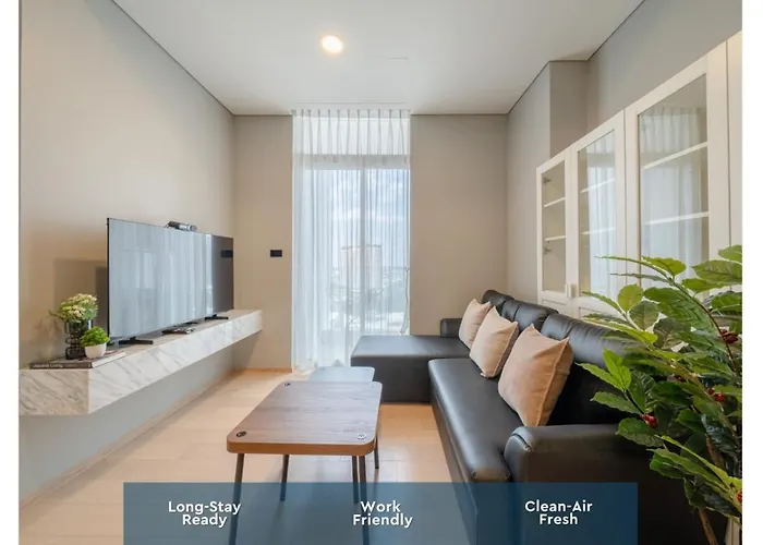 4 Min To Bts L 75 Sqm L Pool And Sauna 公寓 曼谷